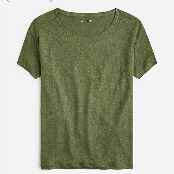 NWOT j crew Relaxed linen T-shirt - Picture 2 of 5